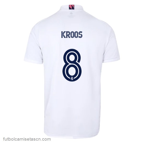 Camiseta Real Madrid 1ª NO.8 Kroos 2020/21 Blanco